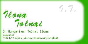 ilona tolnai business card